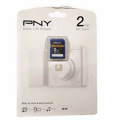 PNY P-SD2GB-EF 2GB SD Secure Digital Flash Memory Card Storage Adapter