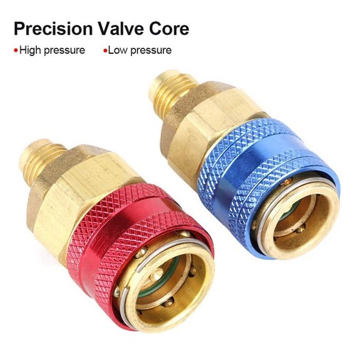 A/C R134a Quick Coupler Adapter Car High & Low Side HVAC SAE Male Flare Fitting - Picture 7 of 10