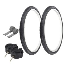 PRO BIKE 26 x 1.75 BLACK W-2011 SLICK TIRES, TUBES 48MM PRESTA VALV, RIM STRIPS
