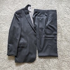 HUGO BOSS Pasolini Movie Two Piece Super 100s Wool Suit 42 R 35x31 Dark Gray USA