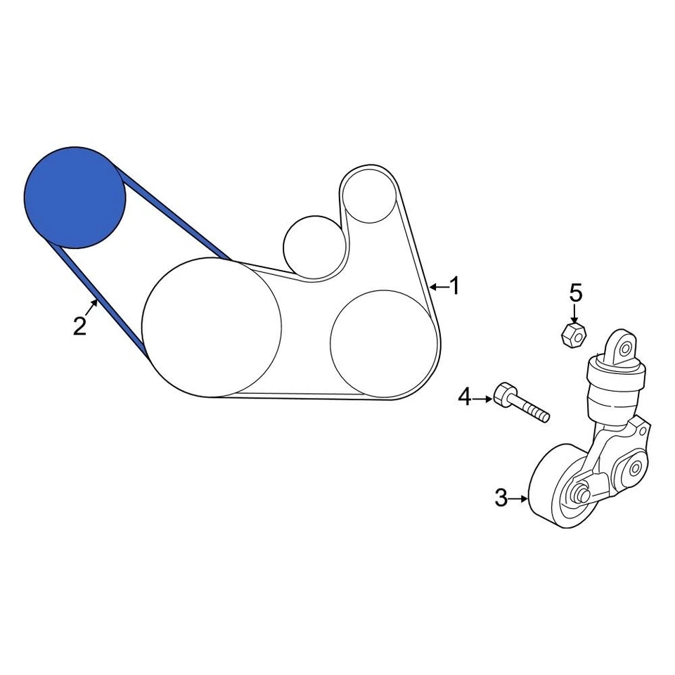 For Mazda CX-5 2013-2016 Mazda PEDD15908 Accessory Drive Belt Foto 3 de 4