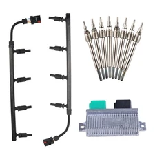 Glow Plugs Harnesses & GPCM Controller Kit For 03 2003 Ford 6.0 6.0L Powerstroke