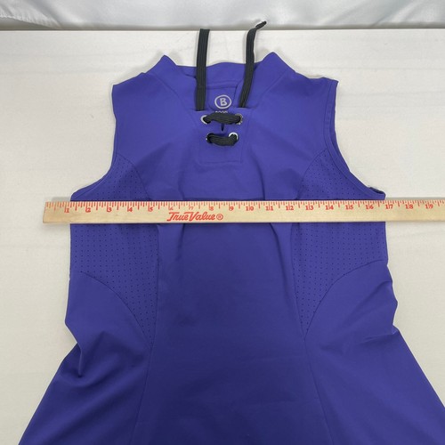 Bogner Sleeveless Purple Drawstring Mock Neck Golf Dress Women's Sz 4 - Picture 13 of 14