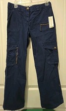 Vtg. NWT Tommy Hilfiger Cargo 6 Pockets Zippers Snaps Roll-Up Option -Size 2