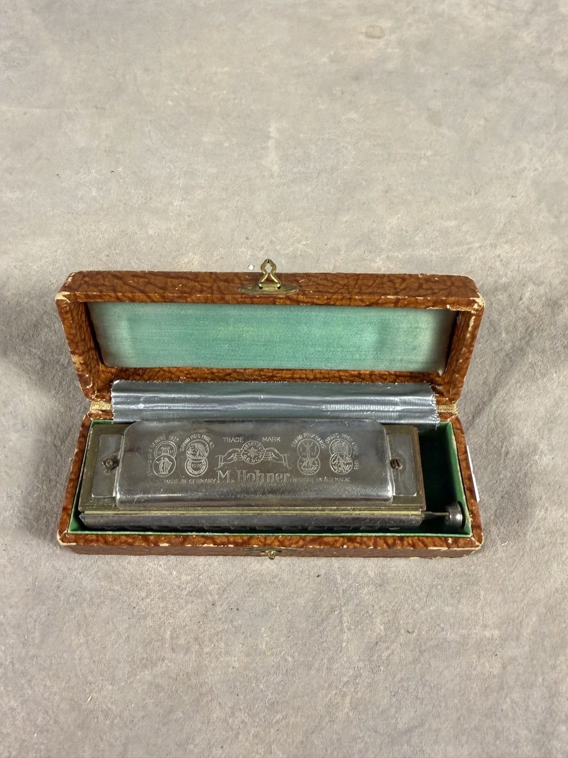 M. Hohner The Chromonica Chromatic Harmonica 10-hole Brown Wood Vintage
