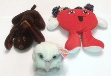 Swibco Puffkins Swoop White  Gray Falcon Bean Bag Plush  More Plush Toys Lot 