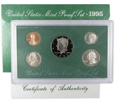 1995 Clad Proof Set U.S. Mint Original Government Packaging OGP COA