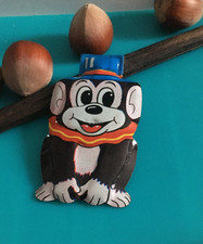 Ancien Jouet Enfant Clic Clac Cri Cri Tôle Peinte Petit Singe de Cirque