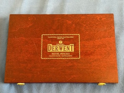 Rexel Derwent Fine Art Pastel Pencils England UK Set of 90 Wooden Box Neu