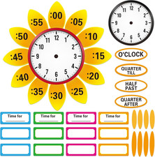 Telling Time Bulletin Board Decorations 38Pcs Telling Time Bulletin Board Set Le