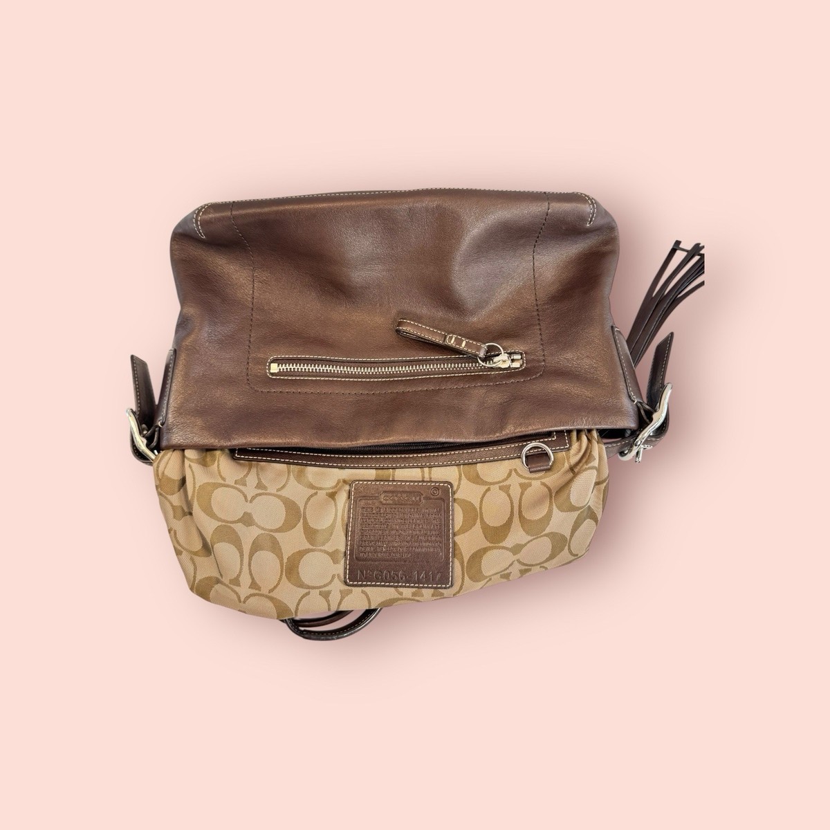 COACH Y2K Vintage East West Legacy Tassel Leather Zip Shoulder Bag