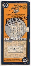 Carte Michelin N°60 - Paris/ Le Mans - Eds. Michelin - 1953