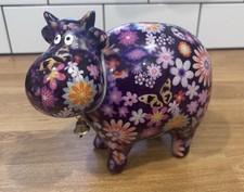 Pomme Piaou Hand Painted Ceramic Money Coin Box Beautiful Design New