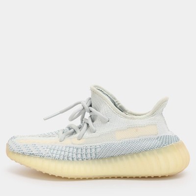 Yeezy x Adidas CloudWhite Knit Fabric Boost 350 V2 Low Top Sneakers Size 36
