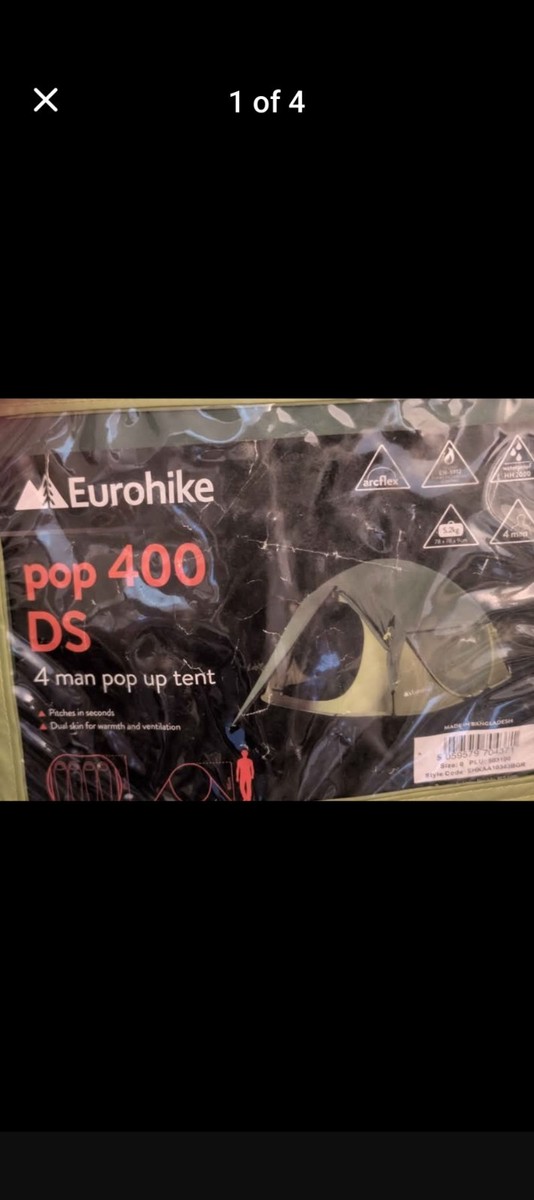Eurohike Pop 400 DS Person Tent Green