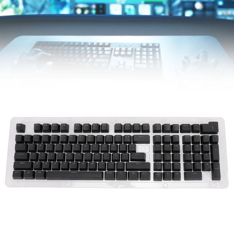110 Keys Keyboard Keycaps Brazilian Portuguese Mechanical Keyboard Translucent - Image 2 of 4