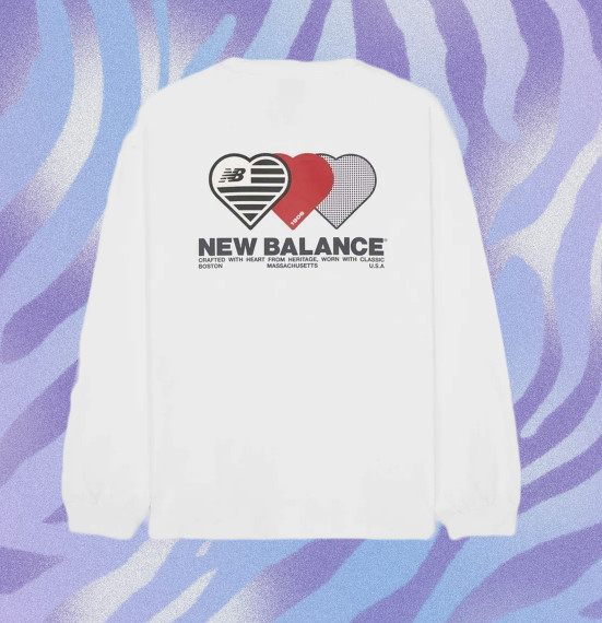 New Balance UNI Valentine Heart Graphic T-Shirts Unisex Casual Top NBNDG2A013 18590₽