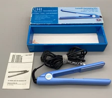 CHI Nano Blue Flat Iron 1' Hair Straighteners Model GF1001 35W