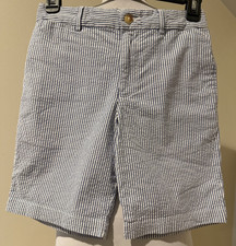 POLO RALPH LAUREN Boys Blue  White Seersucker Shorts - Sz 12