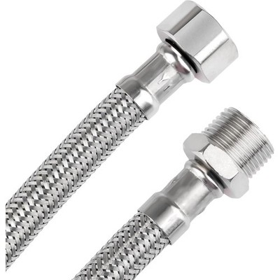2 Stück Flexschlauch 3/8 Zoll mit Edelstahlumflechtung für sichere Wasseransc...