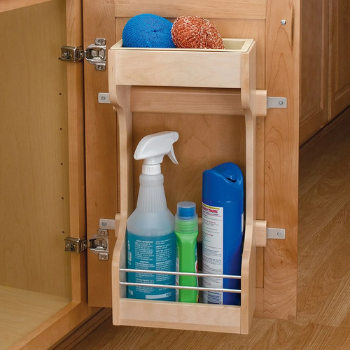 Rev-A-Shelf Door Mount Sink Base Cabinet Storage Organizer, Wood, 18.5" high