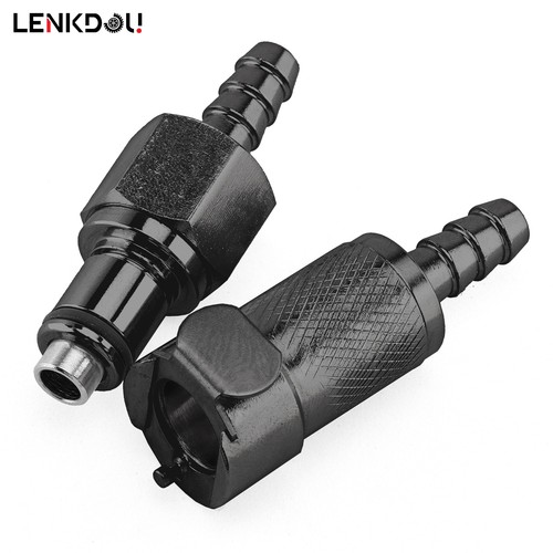 1/4" Gas Tank Fuel Line Hose Quick Release Connect Disconnect Coupling Kit Set - Picture 7 of 10