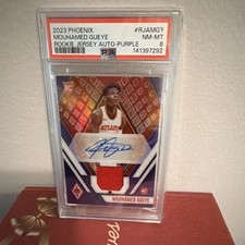 Panini 2023-24 Phoenix Mouhamed Gueye Rookie Jersey Auto Purple /299 PSA 8 pop 1