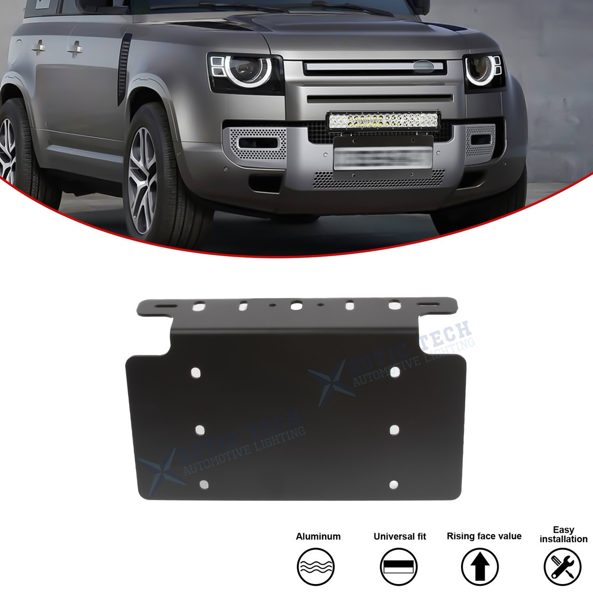 Anti-rust License Plate Bracket Light Holder For Land Rover