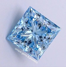 2 Ct Blue color Diamond Loose Princess Cut VVS1 Grade Gemstone F200