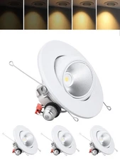 TORCHSTAR 6 Inch LED Gimbal Retrofit Recessed Light Dimmable, 2700K Soft Whit...