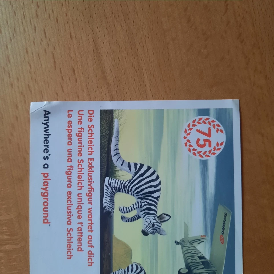 Schleich 75 Jahre Sondermodell Pinguin 82804 Zebralook nur 2010 mit Prospekt - Bild 3 von 3