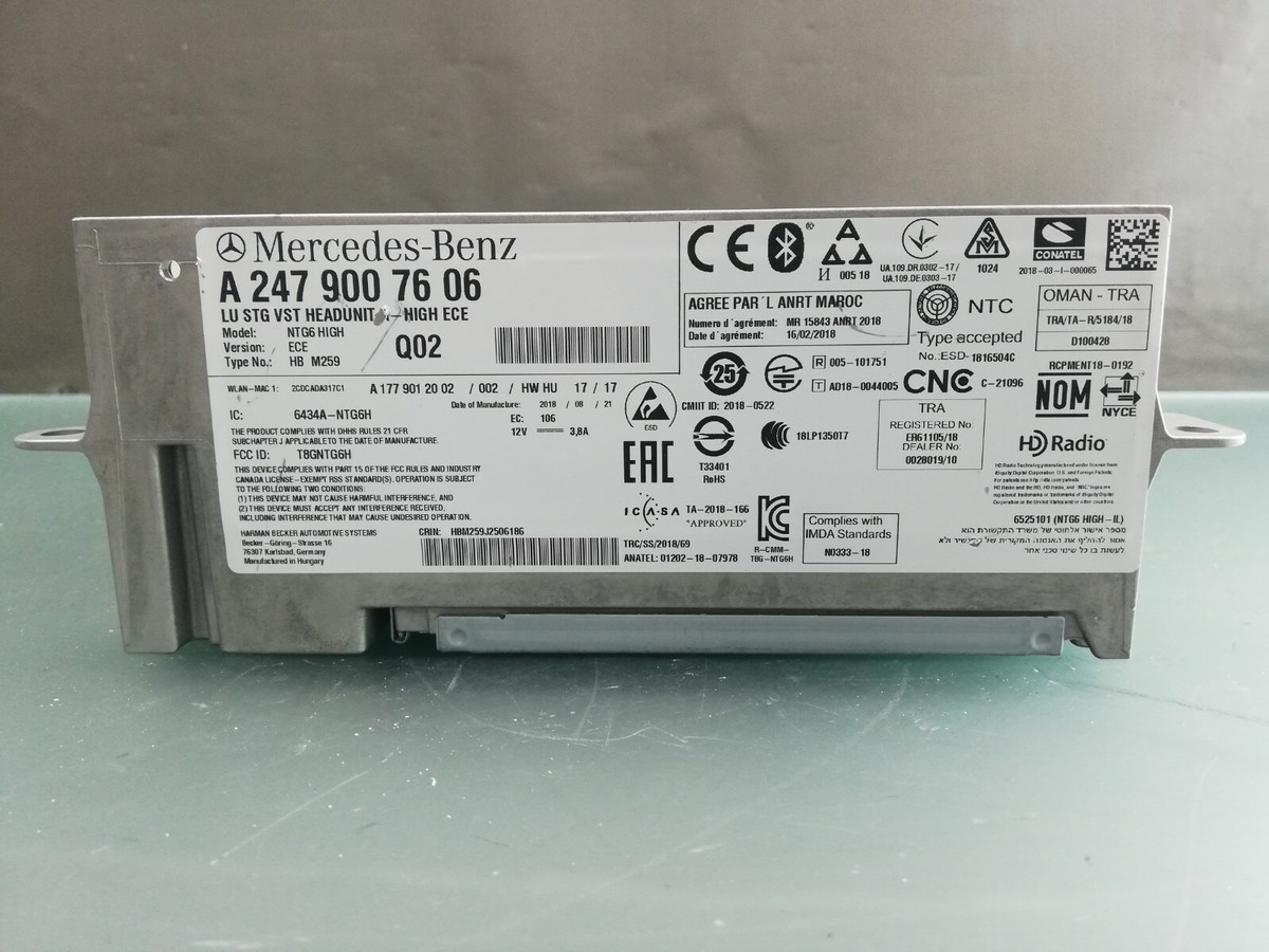 Original Mercedes W247 B-Klasse NTG6 Connect STG HIGH ECE Headunit 
