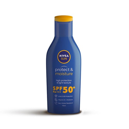 NIVEA SUN Protect And Moisture SPF 50 Vitamin E Men & Women 75Ml