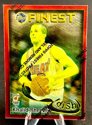 1995-96 TOPPS FINEST MINT INSERT DISH & SWISH #DS14-GLEN RICE/KHALID REEVES-LOOK - Picture 2 of 2