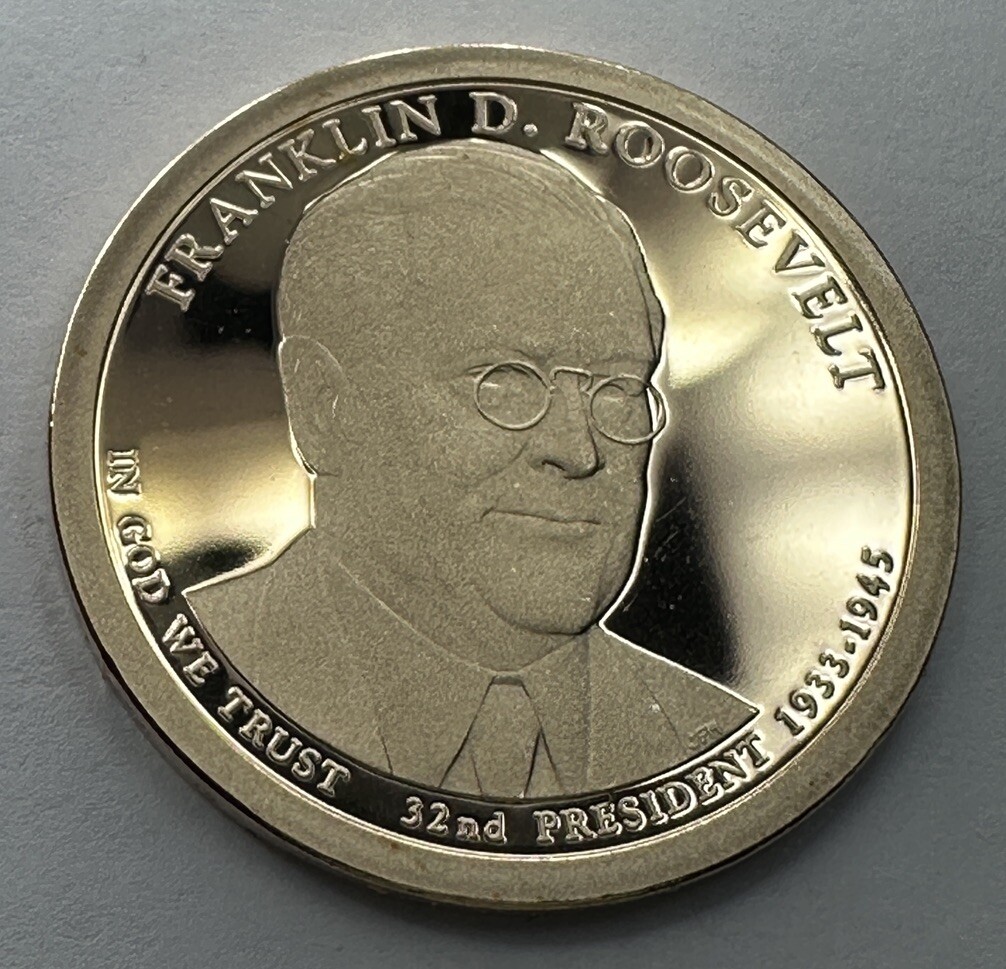 2014-S Franklin Roosevelt Presidential PROOF Dollar Coin from US