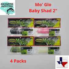 Bobby Garland Crappie Baits Mo Glo Baby Shad 2" 4 Packs of 18pcs
