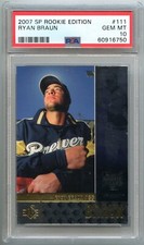 2007 SP Rookie Edition #111 Ryan Braun rookie PSA 10