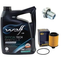MotoröL Set 5W30 5 Liter + ÖLfilter + ÖLablassschraube FüR Opel Astra Zafira 2.0