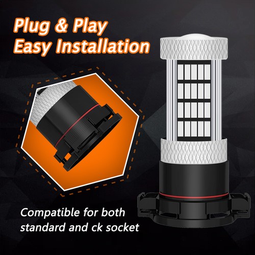 2X 5202 H16 9009 Green LED Fog Driving Light Bulbs Super Bright 30-3030SMD Chips - Picture 4 of 8