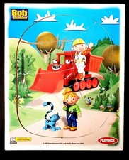 2001 BOB the BUILDER Wood Large Piece Frame Tray Puzzle by PlaySkool Play School