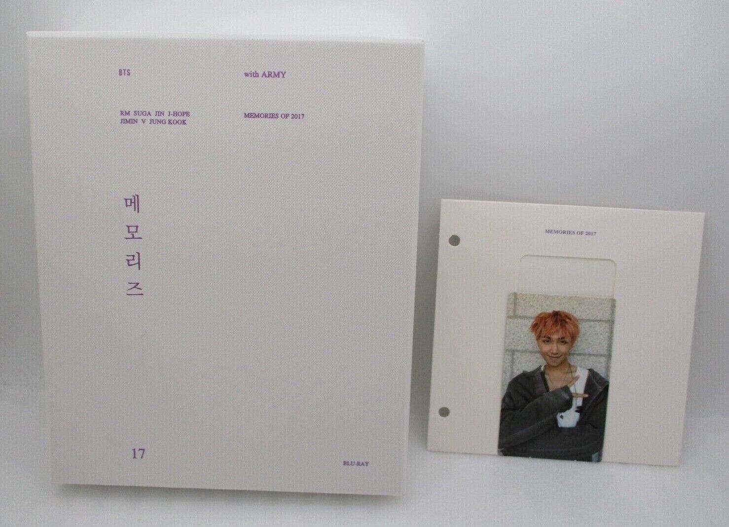 BTS Memories of 2017 Blu-ray 5discs Paper Photo Frame Photocard 