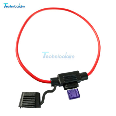 Waterproof Power Socket Car Mini Blade Type In Line Fuse Holders w/ Fuse 3A/10A