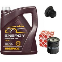 MotoröL Set 5W-30 5 Liter + ÖLfilter + Schraube FüR Opel Frontera A Saab 900 II