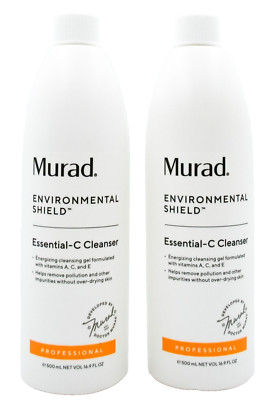Murad Essential-C Cleanser Enviro-Shield Pro Size 16.9 fl oz/ 500 ml (2 Pack) NB