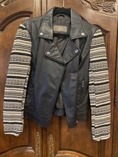 Aztec Faux Leather Jacket Sz M