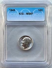 1949 SILVER ROOSEVELT DIME - ICG MS67 - FREE SHIPPING!