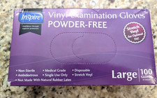 Inspire Vinyl Examination Gloves Powder Free 100 Gloves size L