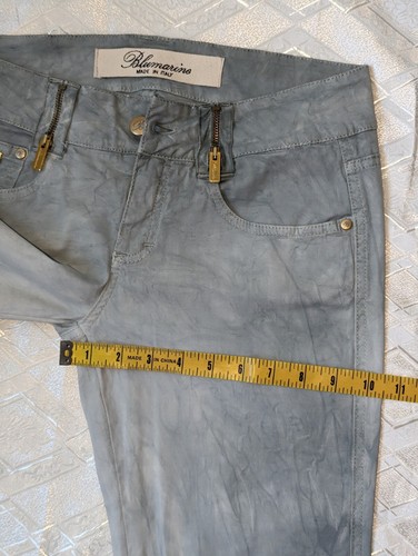 New BLUMARINE GREY COTTON BLEND WOMENS PANTS IT 40 D 34 US 4 MADE IN ITALY - Picture 6 of 15