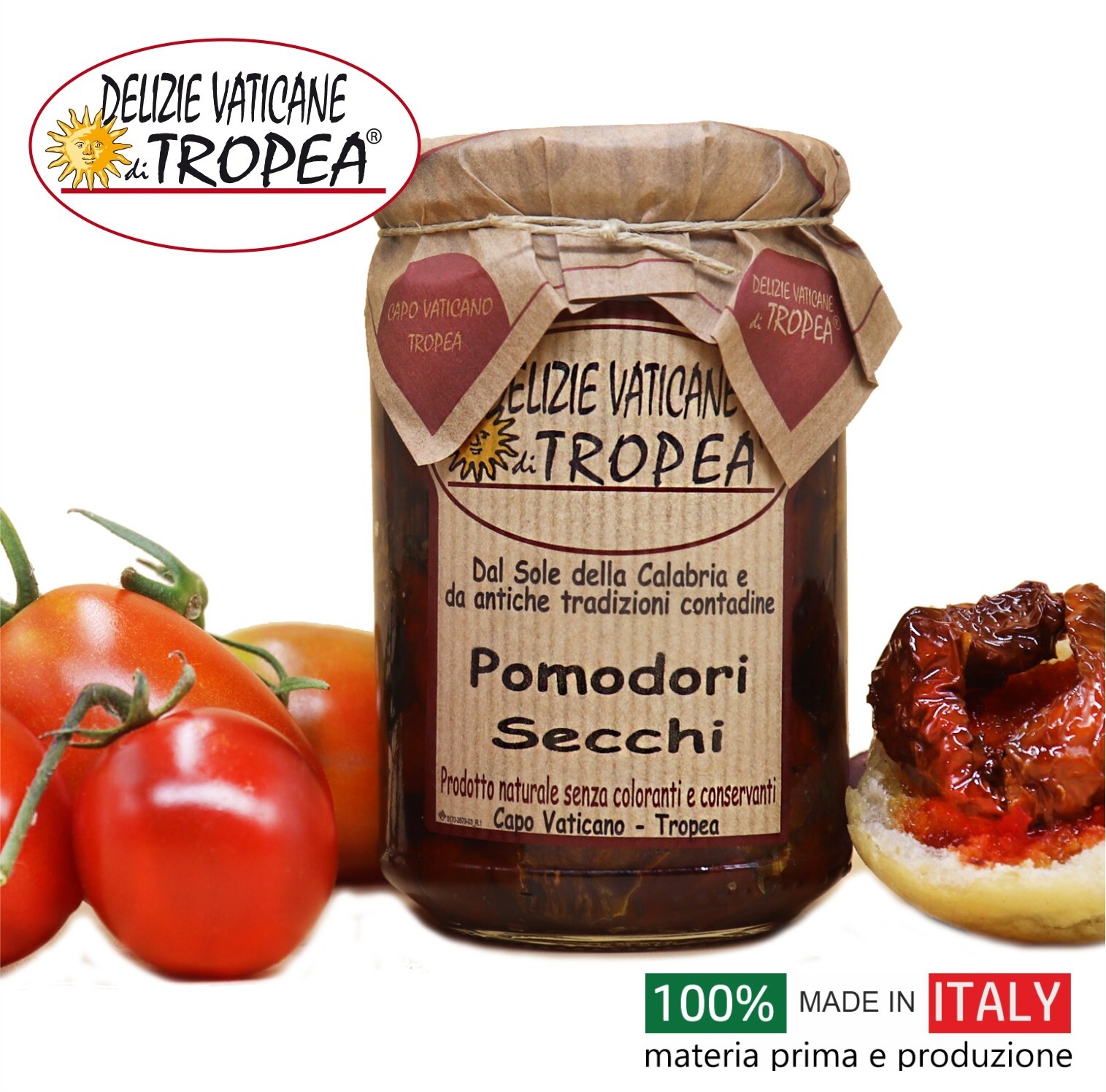 Pomodori Secchi Sott’olio - Prodotti Artigianali Calabresi - Salsa Gourmet 180gr