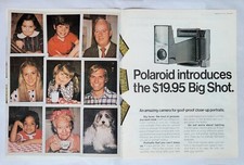 1971 Polaroid Big Shot Land Camera, Faces of Pictures 2 Pg Print Ad 20.5" x 13"